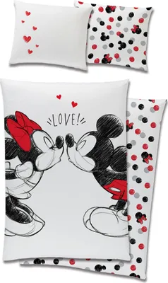Produktbild von PHU CARBOTEX Kinderbettwäsche Minnie und Mickey Mouse Love