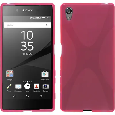 Produktbild von PhoneNatic Case kompatibel mit Sony Xperia Z5 - pink Silikon Hülle X-Style + 2 Schutzfolien