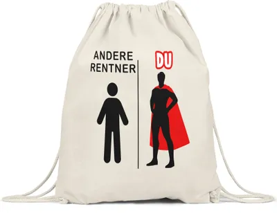 Produktbild von Andere Rentner Du Turnbeutel Gymsack  Superheld Mein Held Dankeschön Geschenkidee Lustig Humor