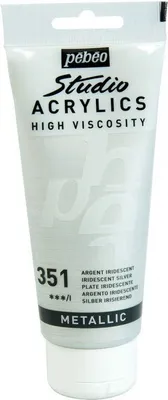 Image de Peinture acrylique métallique - Argent - 100 ml