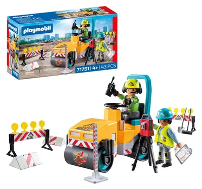 Produktbild von City Action Baustellenspielzeug Baustellen Spielset Spielzeug für Kinder ab 4 Jahren 71751 Straßenbaustelle