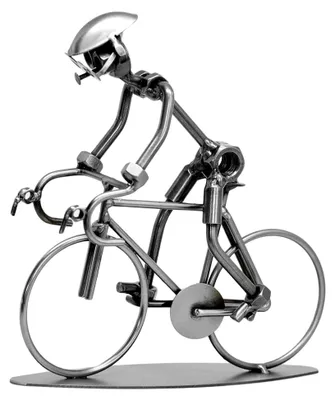 Produktbild von Schraubenmännchen Fahrradfahrer - Handgefertigte Metallfigur für Büro und Zuhause