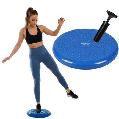 Zdjęcie produktu dla Poduszka sensomotoryczna z pompką do ćwiczeń i rehabilitacji FUNFIT 33 cm
