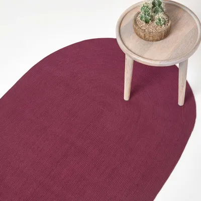 Image de HOMESCAPES Tapis tressé à la main violet, 110 x 170 cm
