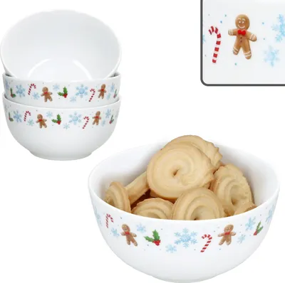 Zdjęcie produktu dla MamboCat zestaw 4 cukierniczek Candyman Ø14cm porcelana Boże Narodzenie