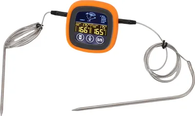 Image de Thermomètre à viande à écran tactile 2 sondes Thermomètre digital pour grill avec minuterie pour eau Boeuf Poulet Dinde