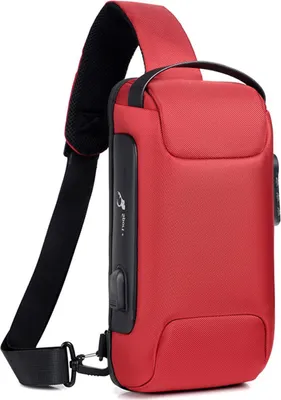 Obrázek produktu pro Batoh na záda s ochranou proti krádeži USB, vodotěsný, hrudní batoh, příležitostná taška přes rameno, velká kapacita, sportovní batoh s úhlopříčkou pro muže