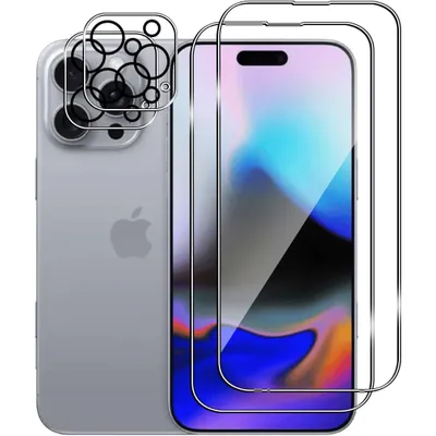 Produktbild von 2X Schutzglas für Iphone 16 Pro Display Kamera Panzerglas Hartglas Panzerfolie 9H