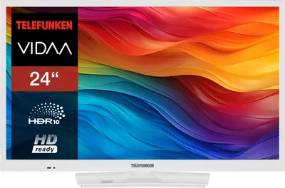 Telefunken Fernseher 24 Zoll Smart TV VIDAA XH24VP550M-W HD Fernseher HDR TV mit Triple-Tuner