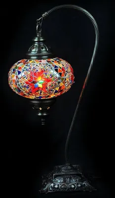 Obrázek produktu pro Sfeerverlichting Online Stolní lampa z barevného mozaikového skla Ø 13 cm, výška 39 cm – turecká a orientální lampa