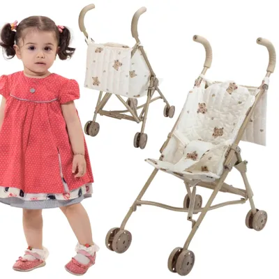 Immagine prodotto di WOOPIE ROYAL Carrozzina per bambole Passeggino Vintage Teddy Bear