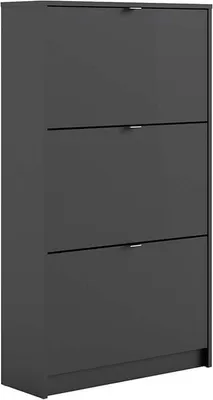 Produktbild von Schuhschrank - Schwarzes Schuhregal 24,05x70,3x123,6h cm
