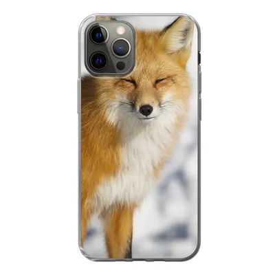 Produktbild von MuchoWow® Handyhülle Schutzhülle Hülle für iPhone 13 Pro Fuchs - Schnee - Rot Silikon Softcase Handy Hülle - Handy-Tasche