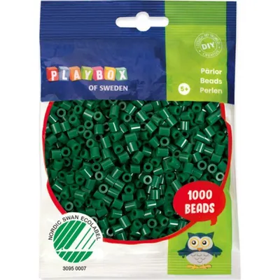 Produktbild von PLAYBOX Bü gelperlen - dunkelgrü n 1000Stü ck