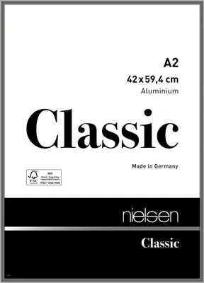 Produktbild von nielsen Aluminium Bilderrahmen Classic, 42x59,4 cm (A2), Contrastgrau