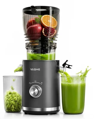 Image de YASHE Extracteur de jus SJ300V, 300 W, goulotte 148 mm, marche arrière, noir