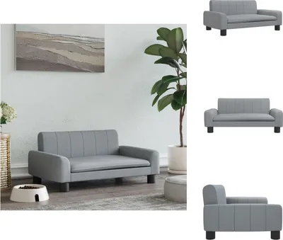 Zdjęcie produktu dla vidaXL Legowisko dla psa jasnoszare 70x45x30 cm tkanina - Legowiska dla psów