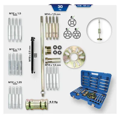 Image de Brilliant Tools Jeu d'outils pour moyeux de roue, 30 pièces