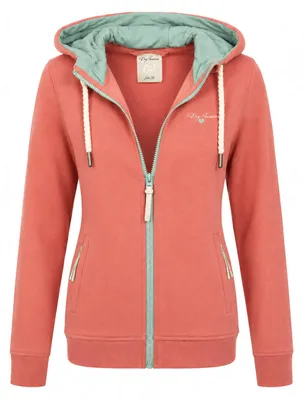 Produktbild von Dry Fashion Damen Sweatjacke Kolding Moin-Backprint in Altrosa, Größe 40