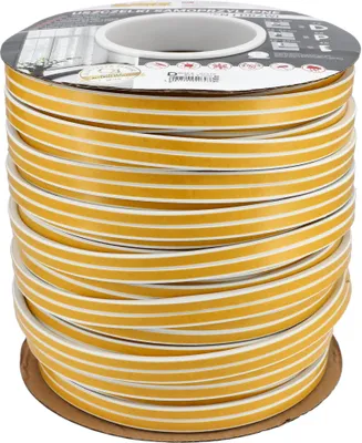 Productafbeelding van Zelfklevende D-profielafdichting, wit, 100 meter, voor ramen en deuren