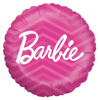 Produktbild von Folienballon Barbie pink rund ø45 cm für Kindergeburtstag Party Raumdeko