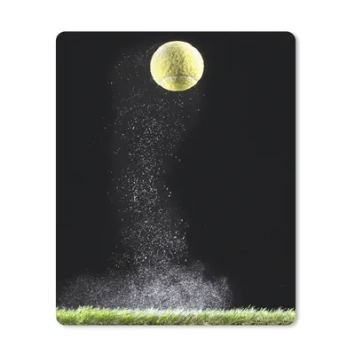Produktbild von MuchoWow® Mauspad Mousepad Tennisball prallt auf grünem Gras 19x23 cm - Mousepads - Maus Mat - Pad - Mausunterlage - Mauspads - Spielen