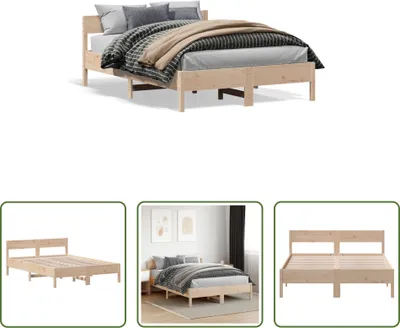 Produktbild von The Living Store Massivholzbett ohne Matratze 120x200 cm Kiefernholz