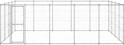 Produktbild von vidaXL Outdoor-Hundezwinger Verzinkter Stahl 24,2 m²