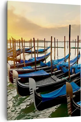 Produktbild von Bild auf Leinwand - Leinwandbild - Einteilig - Venedig Gondel - 70x100cm - Wand Bild - Wanddeko - Wandbilder - Leinwanddruck - Kunstdruck - Wanddekoration - Leinwand bilder - Wandbild - PA70x100-3531