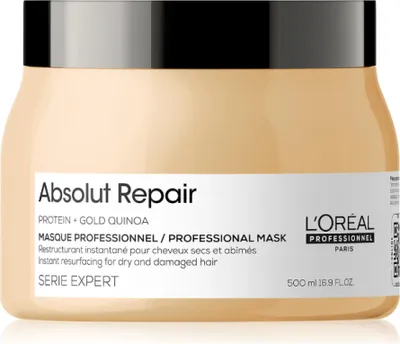 Produktbild von L´Oréal Professionnel Série Expert Absolut Repair Gold Quinoa + Protein Masque pflegende Haarmaske für stark geschädigtes Haar 250 ml