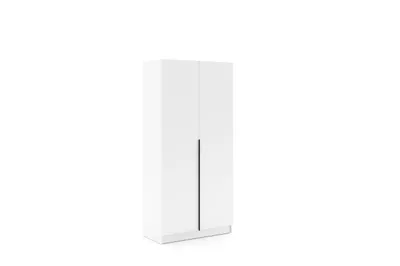 Zdjęcie produktu dla Szafa Riva, biała z lustrem wewątrz szafy - 100 x 42 x 245 cm