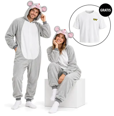 Obrázek produktu pro Onesie Kigurumi Pyžamo Mickey Mouse Převlek Kostým S: S: 145-155cm + Oversize tričko S