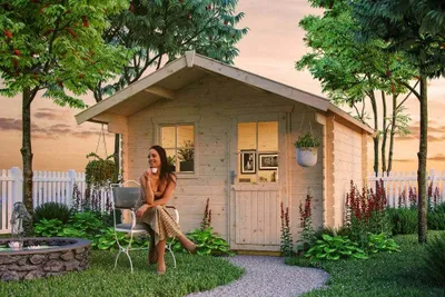 Obrázek produktu pro Dřevěný zahradní domek SKAN HOLZ Como 1 přírodní 300 x 200 cm