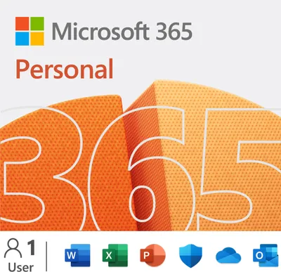 Image de Microsoft | 365 Personal | QQ2-01897 | M365 Personal | FPP | Période de licence 1 an(s) | Anglais | EuroZone Medialess