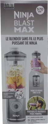 Produktbild von Ninja BC251EUGY, Tragbarer Mixer, 0,57 l, Eis-Crusher, Grau, Transparent
