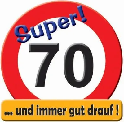 Produktbild von 1 Riesenschild " Super  70 D: 50Cm Pappe 70.Geburtstag
