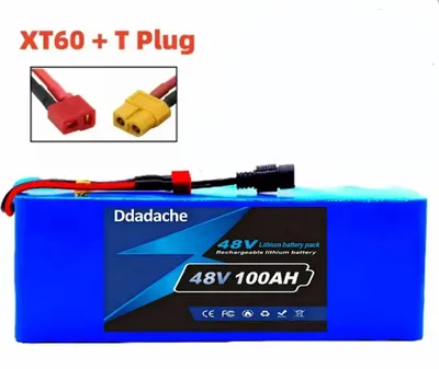 Obrázok produktu pre 48V 100Ah lítiovo-iónová batéria – 13S3P batériový balík s výkonom 2000W – s integrovaným systémom riadenia batérie (BMS) – konektor XT60 T – určená pre elektrické skútre s napätím 54,6V