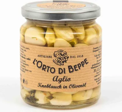Immagine prodotto di Aglio sott'olio 314 ml. - L'Orto di Beppe