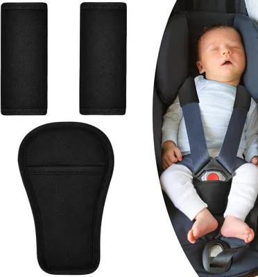 Image de Enfants - Lot de 3 protections pour ceinture de sécurité, coussinets pour épaulières