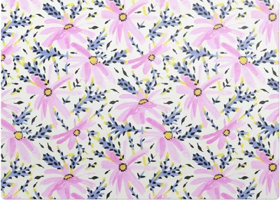 Produktbild von Pastellblumenmuster – Bodenschutzmatte – Stuhlunterlage 140x100 cm – Rutschfest – Hartbodenmatte