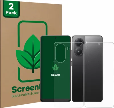 Produktbild von 2x ScreenLeaf Schutzfolie für Xiaomi Poco X7 Pro (Display+Rückseite) nachhaltiger Displayschutz Display Schutz Folie Klar Transparent