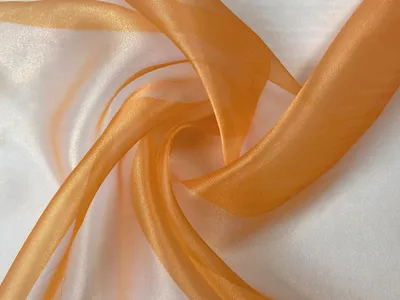 Produktbild von Crystal Organza Stoff Meterware 150 cm Breite, Orange
