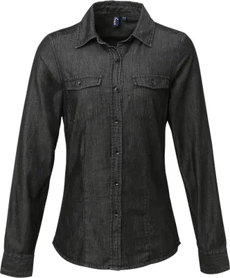 Produktbild von Premier - Hemd für Damen PC6094 (M) (Jeans-Schwarz)