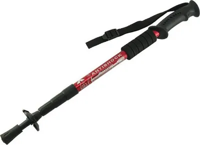 Produktbild von MidGard Teleskop Nordic Walking Stock, 50-110 cm höhenverstellbar, Antischock Dämpfung, Wanderstock Rot 1 Stk.