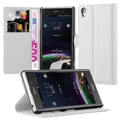 Produktbild von Cadorabo Hülle für Sony Xperia Z1 Schutz Hülle in Weiß Handyhülle Etui Case Cover Magnetverschluss