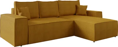 Produktbild von MIRJAN24 Ecksofa Malaga L Cord mit Schlaffunktion und Bettkasten, Eckcouch, Stilvoll Polsterecke vom Hersteller (Farbe: Poso 01, Seite: Rechts)
