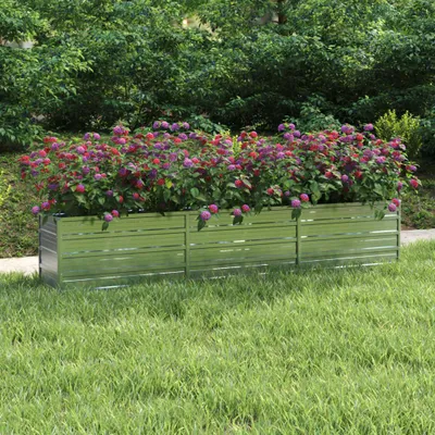 Produktbild von vidaXL Garten-Hochbeet 240x40x45 cm Verzinkter Stahl Silber