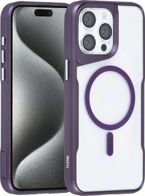 Immagine prodotto di Custodia posteriore TUNIQ per iPhone 15 Pro Max - Silicone Magsafe - Viola