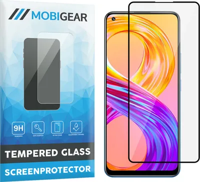 Produktbild von Mobigear Premium  Realme 8 Pro Panzerglas Gehärtetes Glas Displayschutz - Hüllenfreundlich - Schwarz