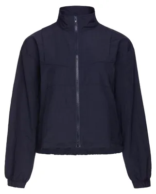 Produktbild von Damen Jacke blau Größe L mit Stehkragen und lockerer Passform